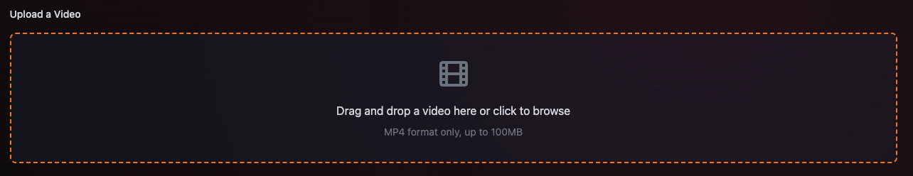 Video uploader interface